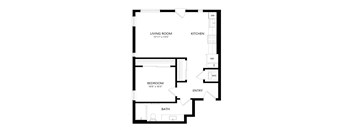 1 bed 1 bath Floor Plan - B10 at Windsor Queen Anne, Seattle 98119
