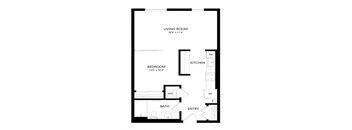 1 bed 1 bath Floor Plan - B3 at Windsor Queen Anne, Washington