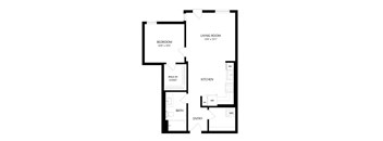 1 bed 1 bath Floor Plan - B4 at Windsor Queen Anne, Seattle Washington