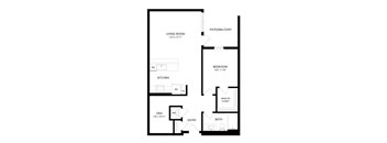 1 bed 1 bath Floor Plan - B7A at Windsor Queen Anne, Seattle WA