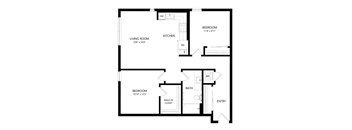 2 bed 1 bath Floor Plan - C1 at Windsor Queen Anne, Seattle 98119