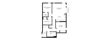 2 bed 2 bath Floor Plan - C2 at Windsor Queen Anne, Seattle WA