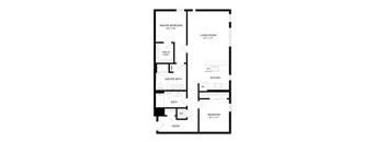 2 bed 2 bath Floor Plan - C3a at Windsor Queen Anne, Seattle WA