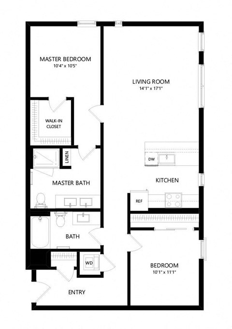 2 bed 2 bath Floor Plan - C3a at Windsor Queen Anne, Seattle WA