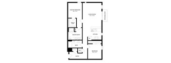 2 bed 2 bath Floor Plan - C3 at Windsor Queen Anne, Seattle 98119