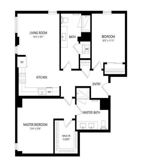 2 bed 2 bath Floor Plan - C7 at Windsor Queen Anne, Washington