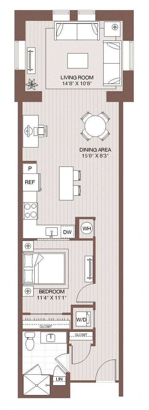 A2 Floorplan at Windsor Radio Factory, Melrose, MA, 02176