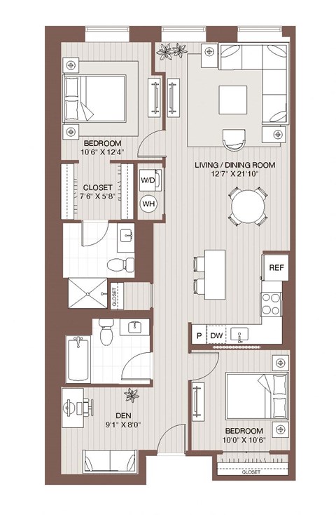 B1 Floorplan at Windsor Radio Factory, Melrose, MA, 02176