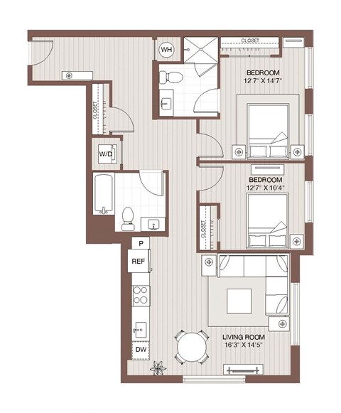 B8 Floorplan at Windsor Radio Factory, Melrose, MA, 02176
