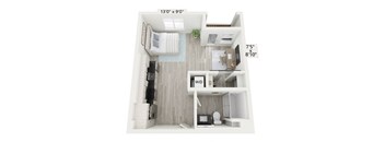 s1  - Studio Floorplan for Rent at Windsor Rancho PQ in San Diego 92129