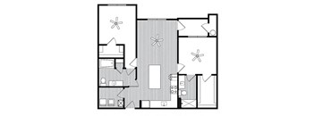 B1 Floor Plans at Windsor Republic Place, Austin, 78727