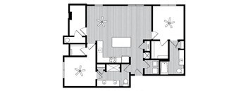 B3 Floor Plans at Windsor Republic Place, Austin, 78727