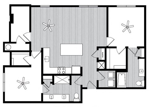 B3 Floor Plans at Windsor Republic Place, Austin, 78727