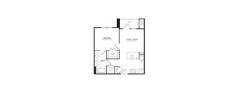 1 Bedroom 1 Bathroom Floor Plan at Windsor Ridge, Texas