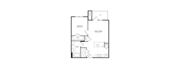 1 Bedroom 1 Bathroom Floor Plan at Windsor Ridge, Texas