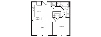 A2 floor plan at Windsor Shepherd, Texas, 77007