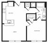 A2 floor plan at Windsor Shepherd, Texas, 77007