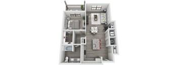 A3 3D Floor Plan at Windsor Sugarloaf, Suwanee, 30024