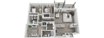 C1 3D Floor Plan at Windsor Sugarloaf, Suwanee, 30024