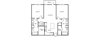 B1 Floor Plan at Windsor West Lemmon, Dallas, Texas