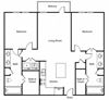 B1 Floor Plan at Windsor West Lemmon, Dallas, Texas