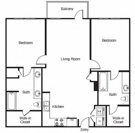B2 Floor Plan  at Windsor West Lemmon, Dallas, Texas