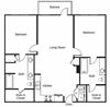 B2 Floor Plan at Windsor West Lemmon, Dallas, Texas