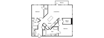 B4 Floor Plan at Windsor West Lemmon, Dallas, Texas