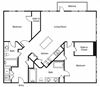 B4 Floor Plan at Windsor West Lemmon, Dallas, Texas