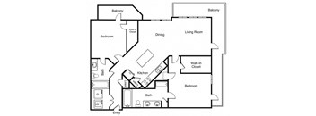 B5 Floor Plan at Windsor West Lemmon, Dallas, Texas
