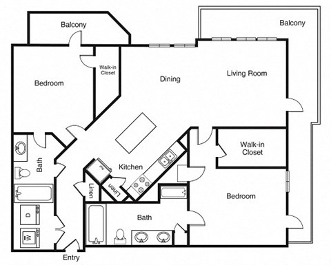B5 Floor Plan at Windsor West Lemmon, Dallas, Texas