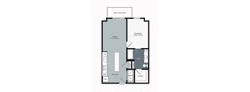 1 bed 1 bath floor plan at Windsor West Plano Apartments, Plano , Texas