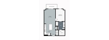 1 bed 1 bath floor plan A at Windsor West Plano Apartments, Plano , 75023