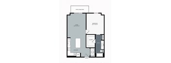 1 bed 1 bath floor plan C at Windsor West Plano Apartments, Texas, 75023