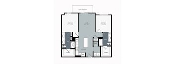 2 bed 2 bath floor plan C at Windsor West Plano Apartments, Plano , 75023