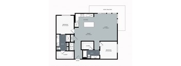 2 bed 2 bath floor plan at Windsor West Plano Apartments, Plano , TX 75023