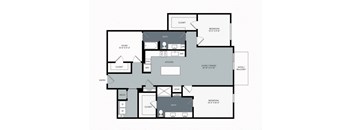2 bed 2 bath floor plan A at Windsor West Plano Apartments, Plano , TX
