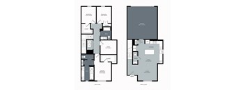 3 bed 2 bath floor plan E at Windsor West Plano Apartments, Texas