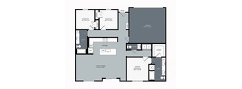 3 bed 2 bath floor plan A at Windsor West Plano Apartments, Plano , TX