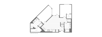 A black and white image of a floor plan for a house.
