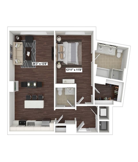 A11(2) floor plan at The Woodley, Washington, DC 20008