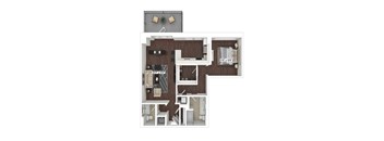 A12 floor plan at The Woodley, 2700 Woodley Road, NW, Washington, DC