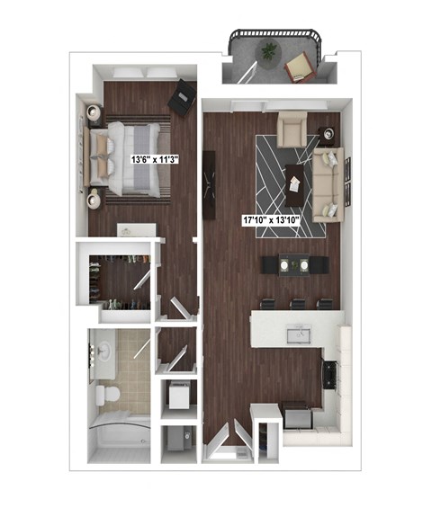 A3 floor plan at The Woodley.