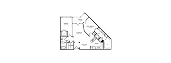 a floor plan of a house with the bedrooms and baths