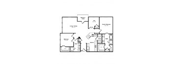 a floor plan of a house with a combination of bedrooms and baths