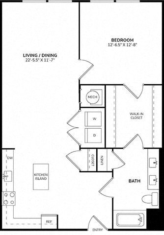Floor Plan at Morningside Atlanta by Windsor, Georgia, 30324