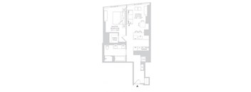 a schematic diagram of the interior of a restaurant with tables and counters