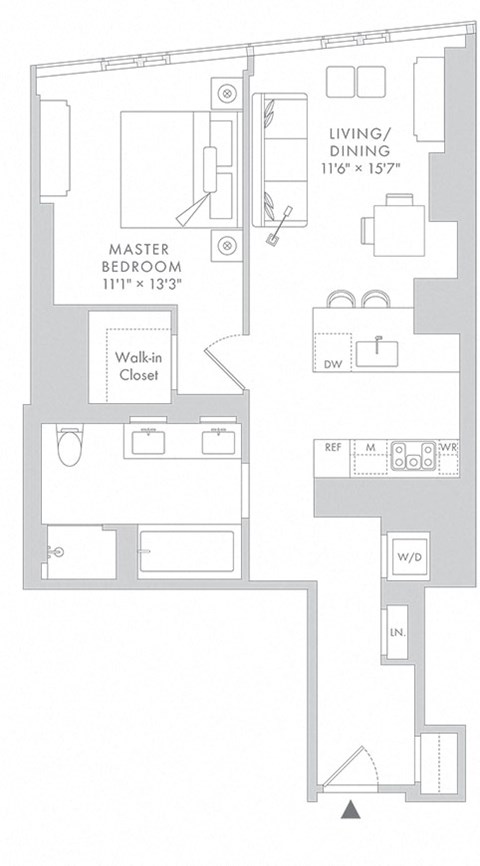 a schematic diagram of the interior of a restaurant with tables and counters