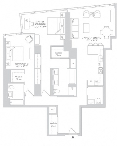 the floor plans of the apartments