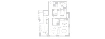 a floor plan of a house with multiple bedrooms and a living room